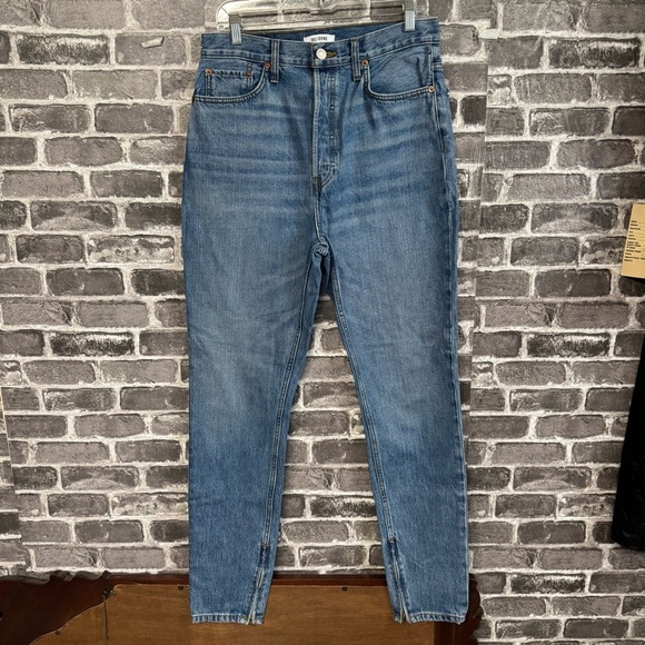 RE/DONE Super High Drainpipe Atomic Denim Jeans ankle zipper straight leg - Picture 2 of 12